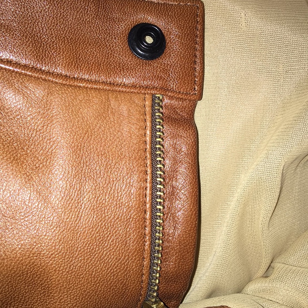 Brown genuine Leather pants with a flair - Picture 4 of 4